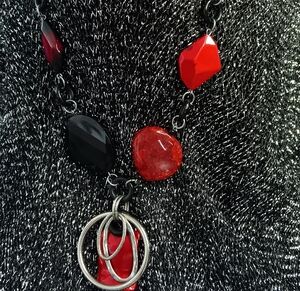 Chico's Red/Black Pendent Necklace